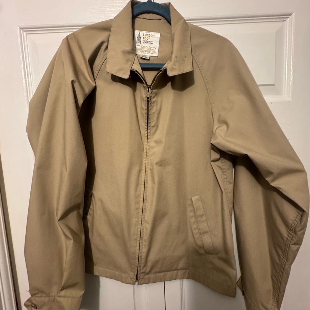 Vintage London Fog Tan Zip Jacket | Made in USA | 40 Long